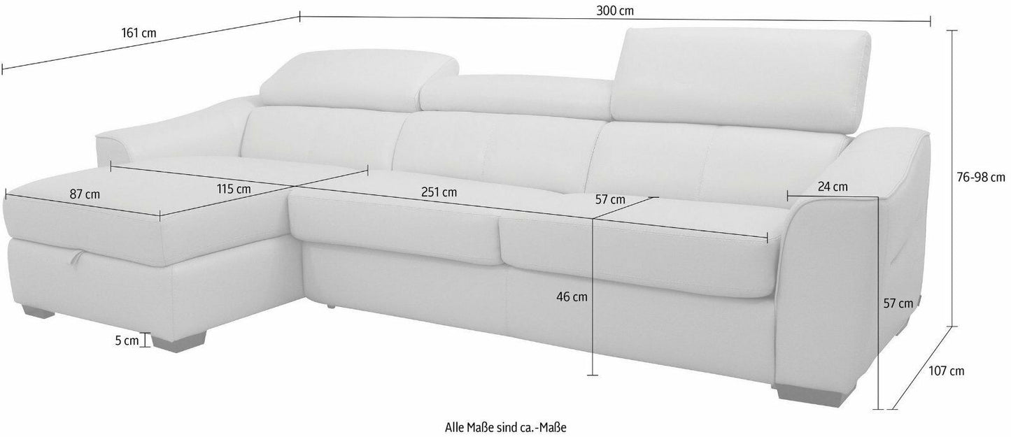 Home affaire Schlafsofa »Luzern« inkl.Bettfunktion und Bettkasten