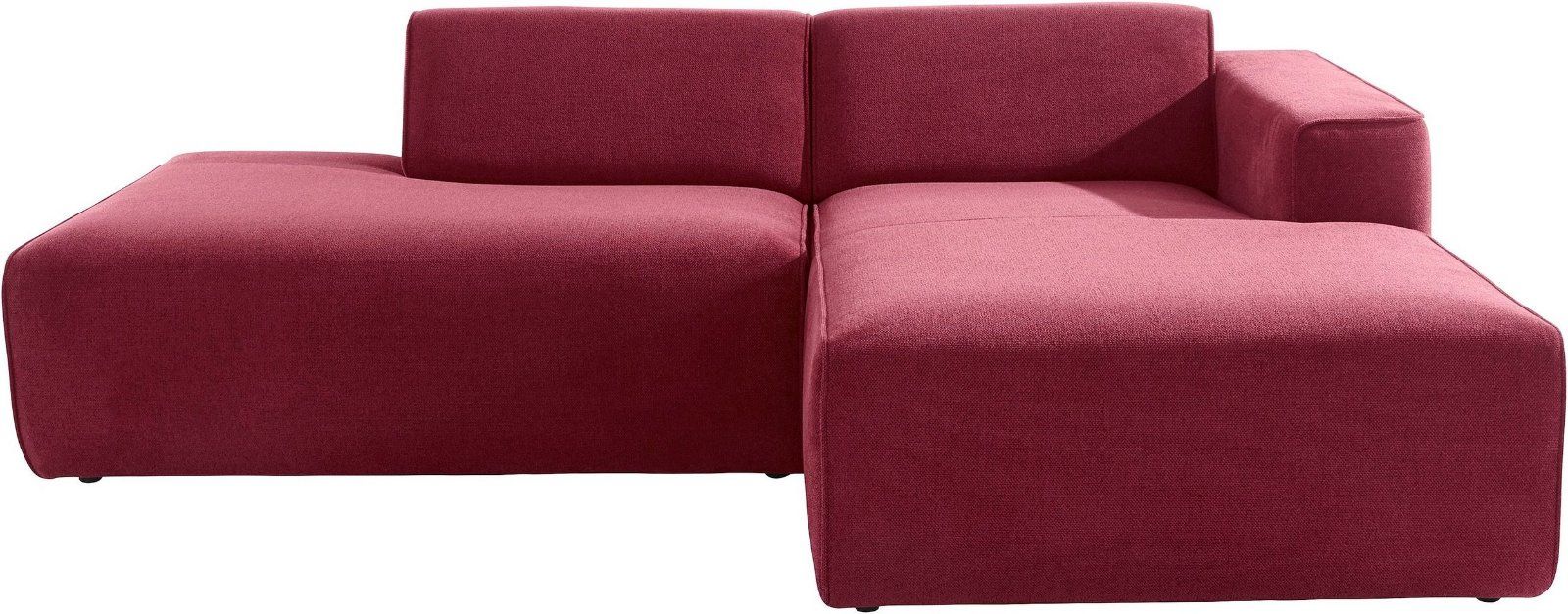 andas Ecksofa »Noord« Struktur Farbe: weinrot