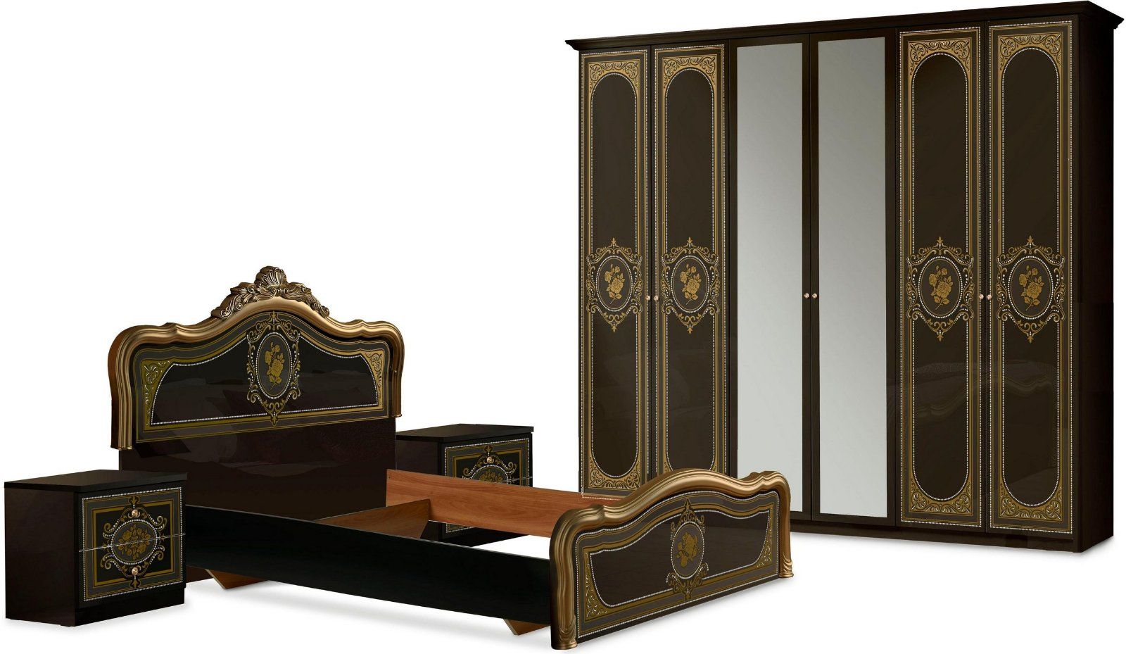 Schlafzimmer-Set »ALICE«, 4-tlg. italienischer Barock-Klassikstil