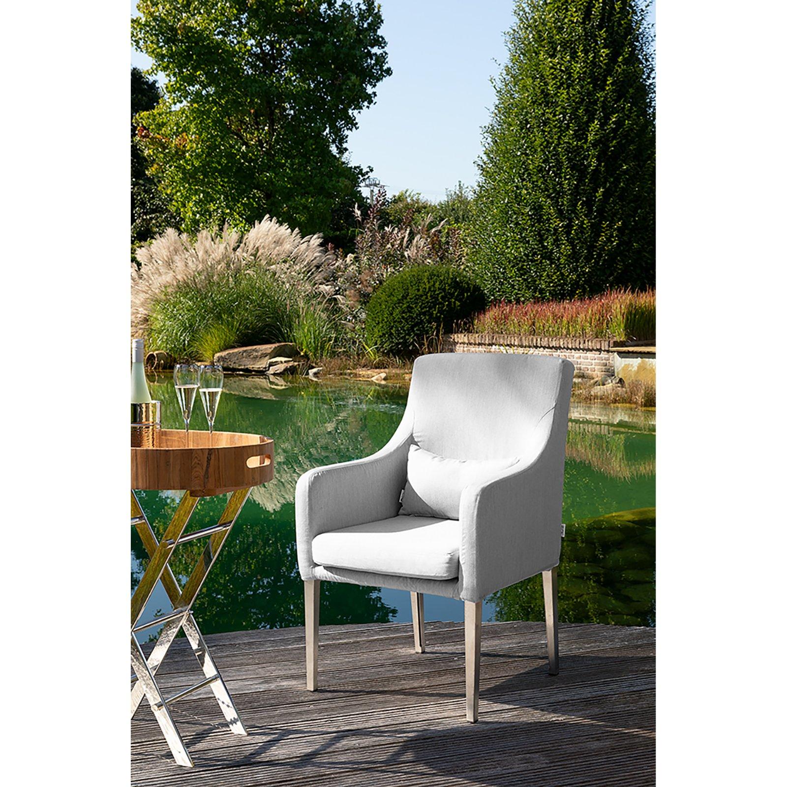 Polsterstuhl-Set VIGO, 4Stück für Outdoor geeignet,hellgrau