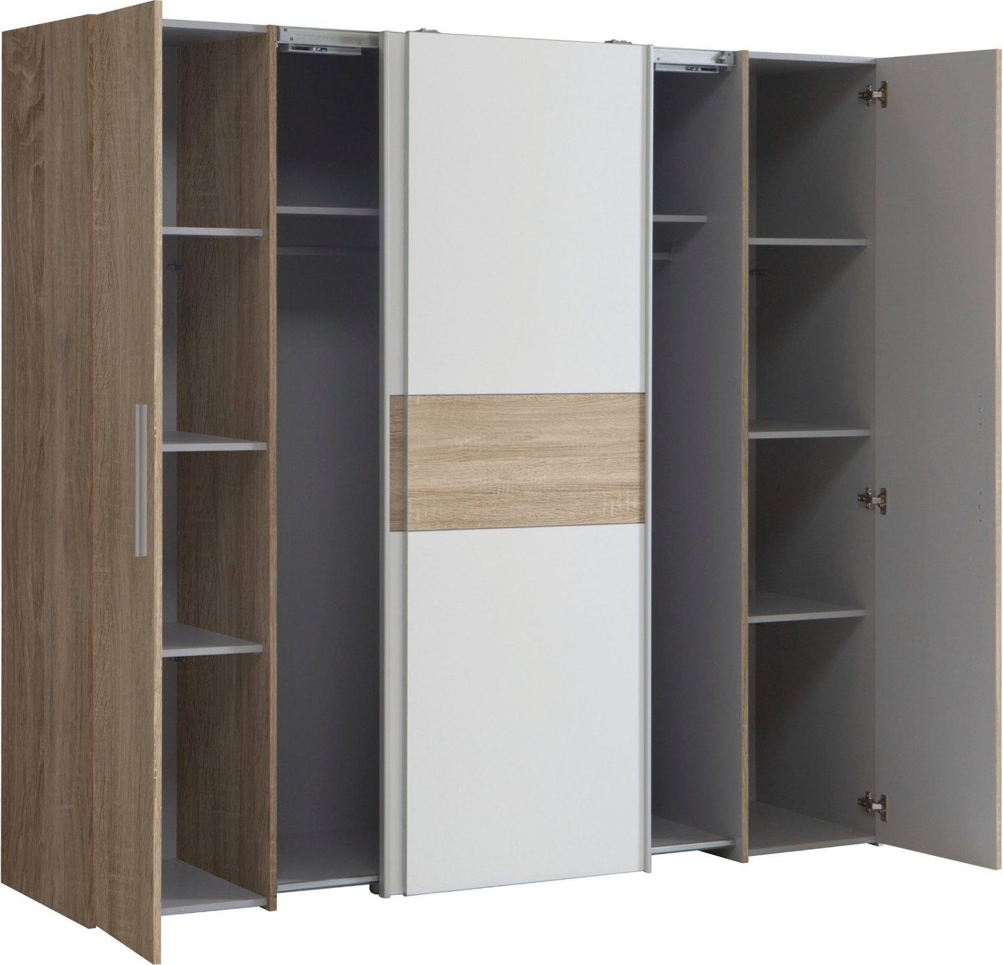 Kleiderschrank »Kalixtus« Sonoma Eiche / Weiß