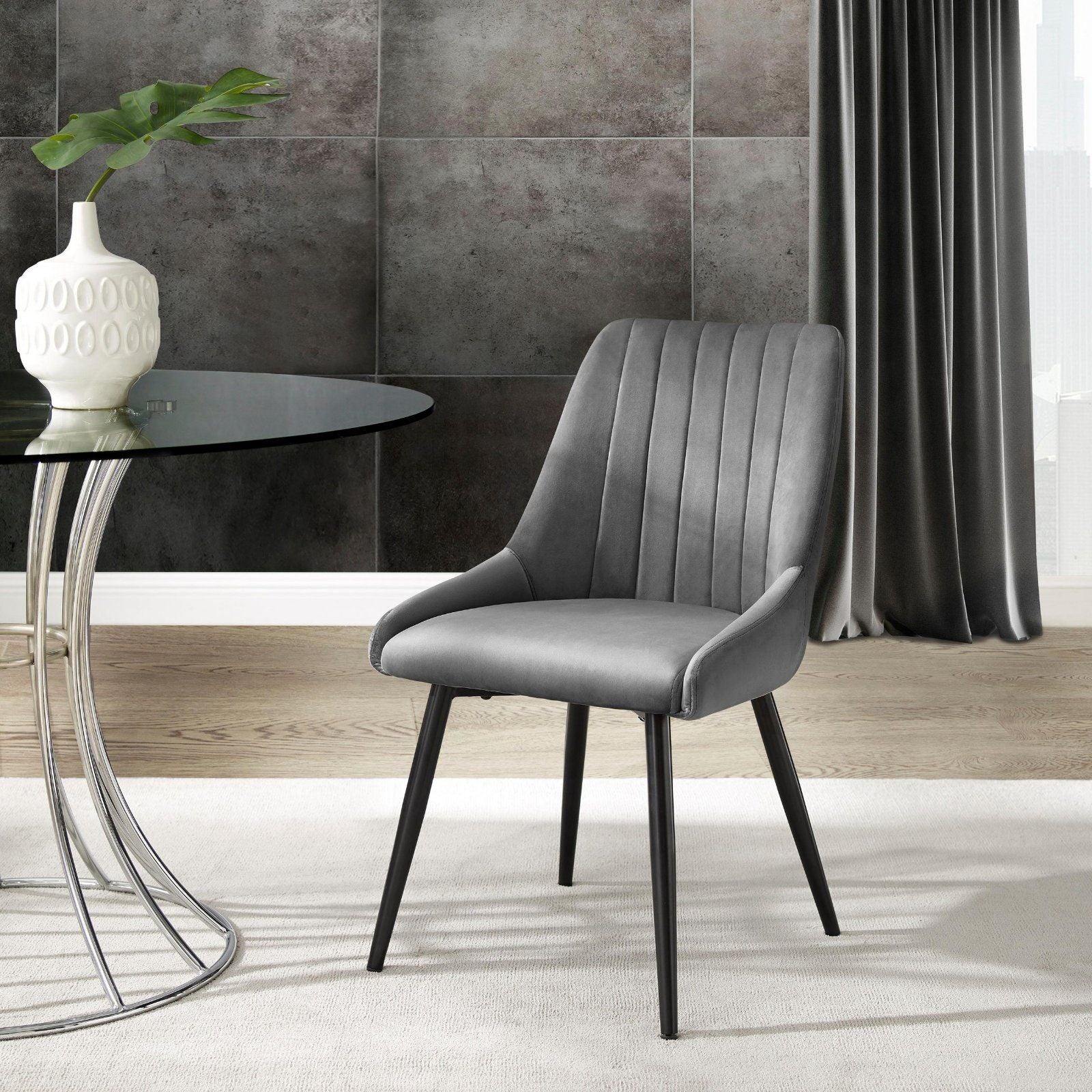Esszimmerstuhl 4er-Set »Bondy« in grau von Leonique