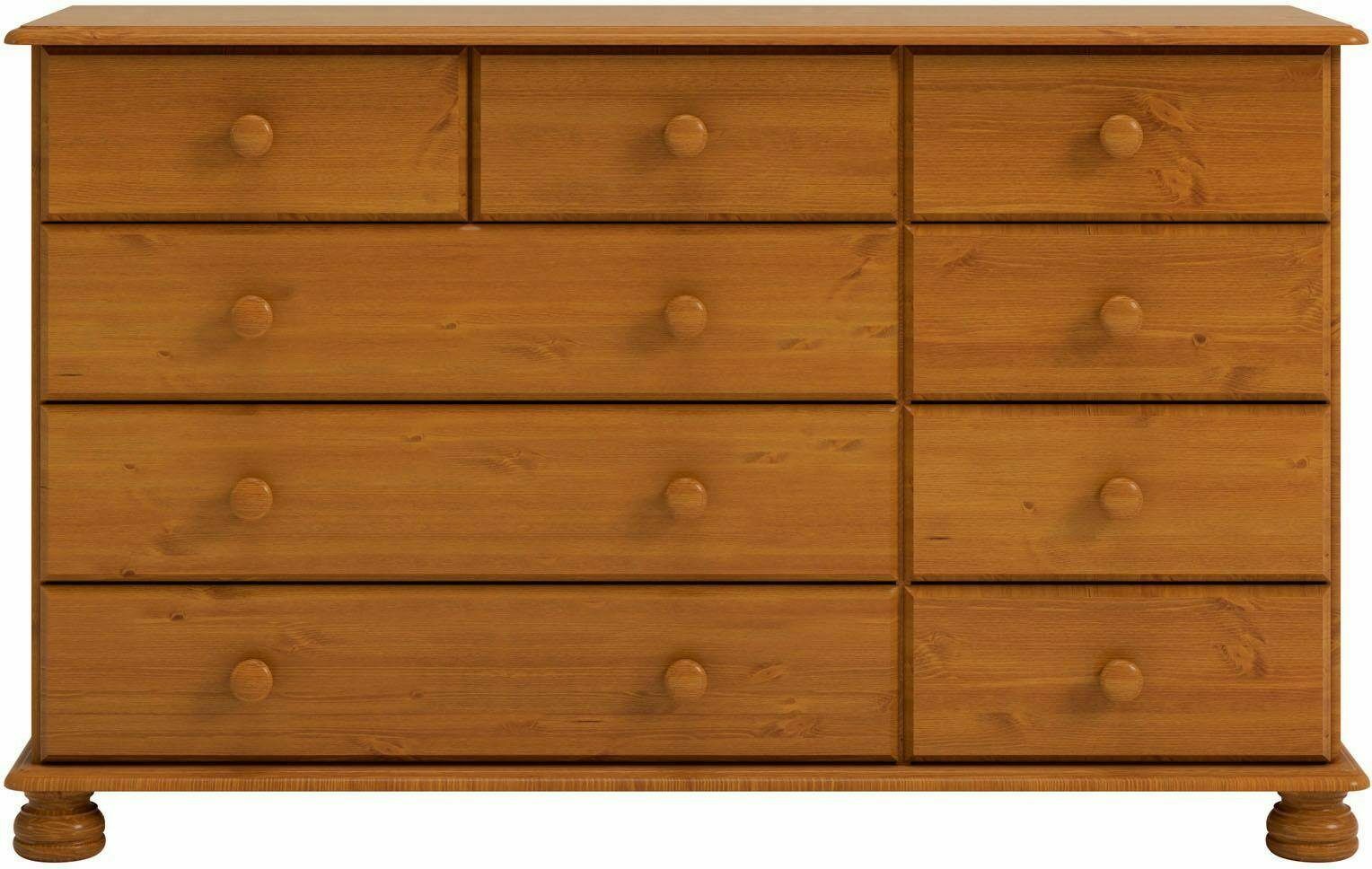 Home affaire Kommode »Richmond«, mit 9 Schubladen, Breite 121 cm