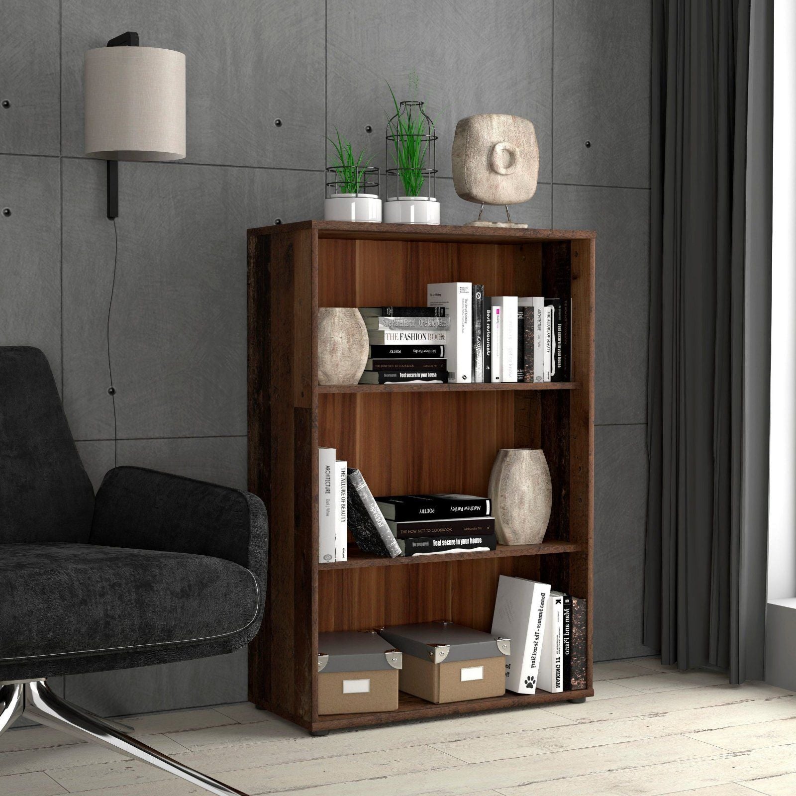 Regal Tempra, Breite 73,7 cm in old wood Vintage