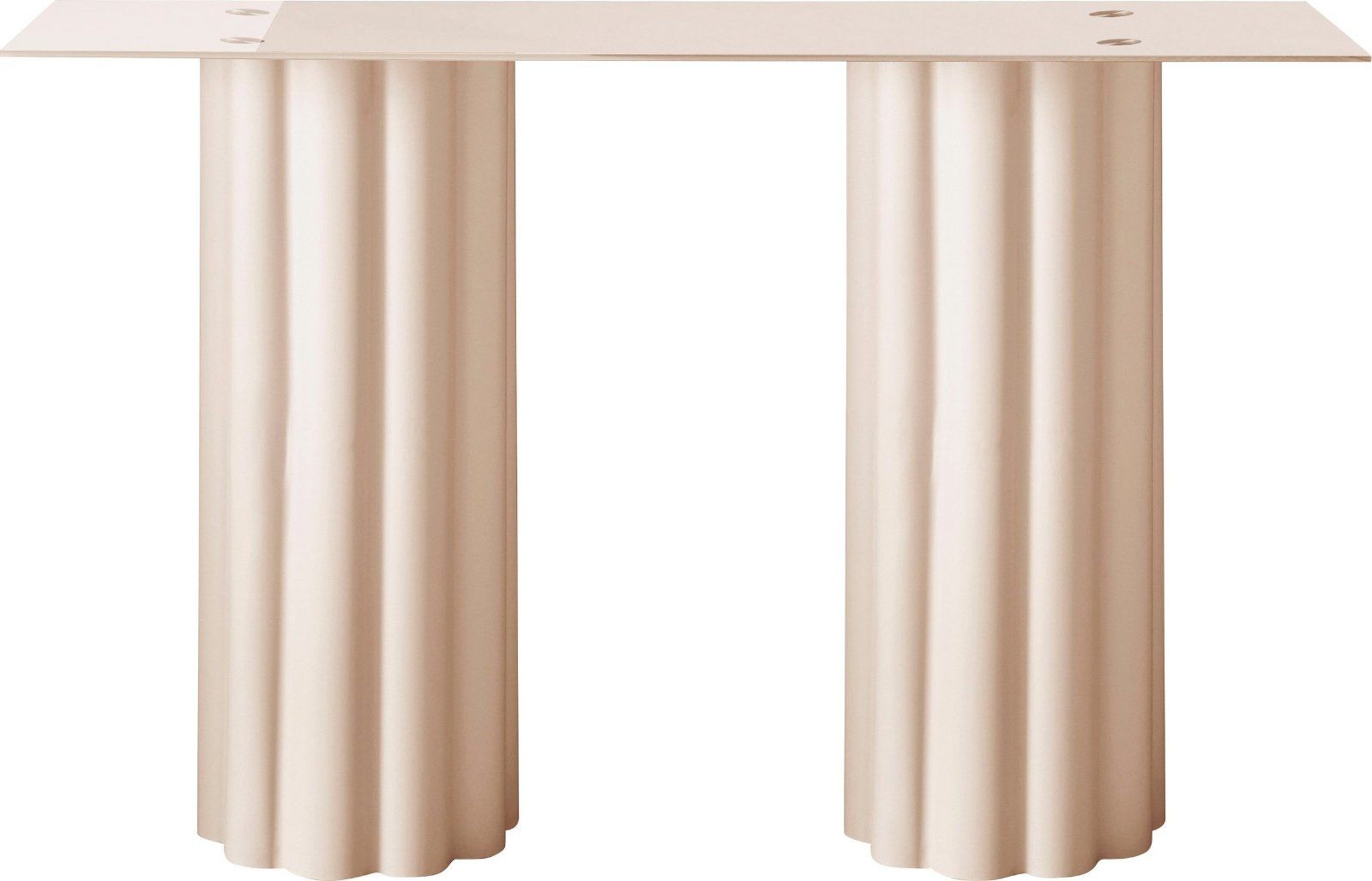 LeGer Home Konsole »Shaye«, Tischplatte 120cm Glas cremefarben