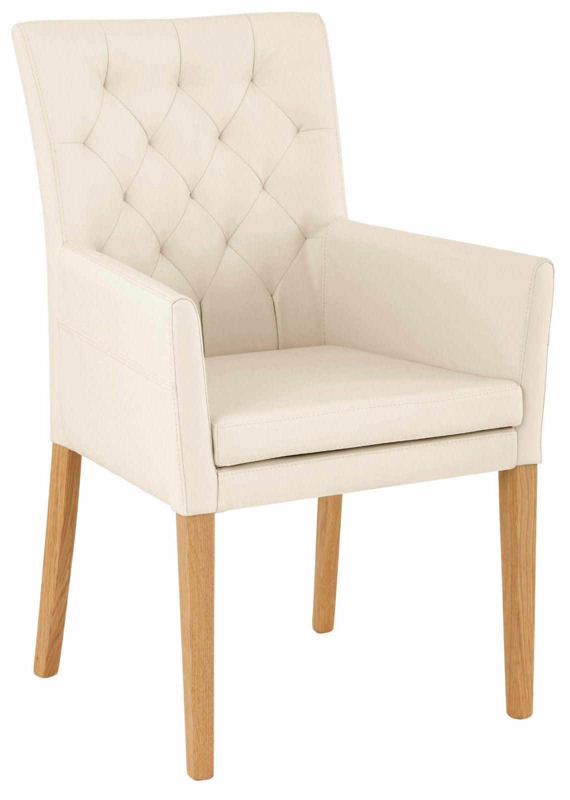 Home affaire 4-Fußstuhl »Colorado« Kunstleder beige / eichefarben