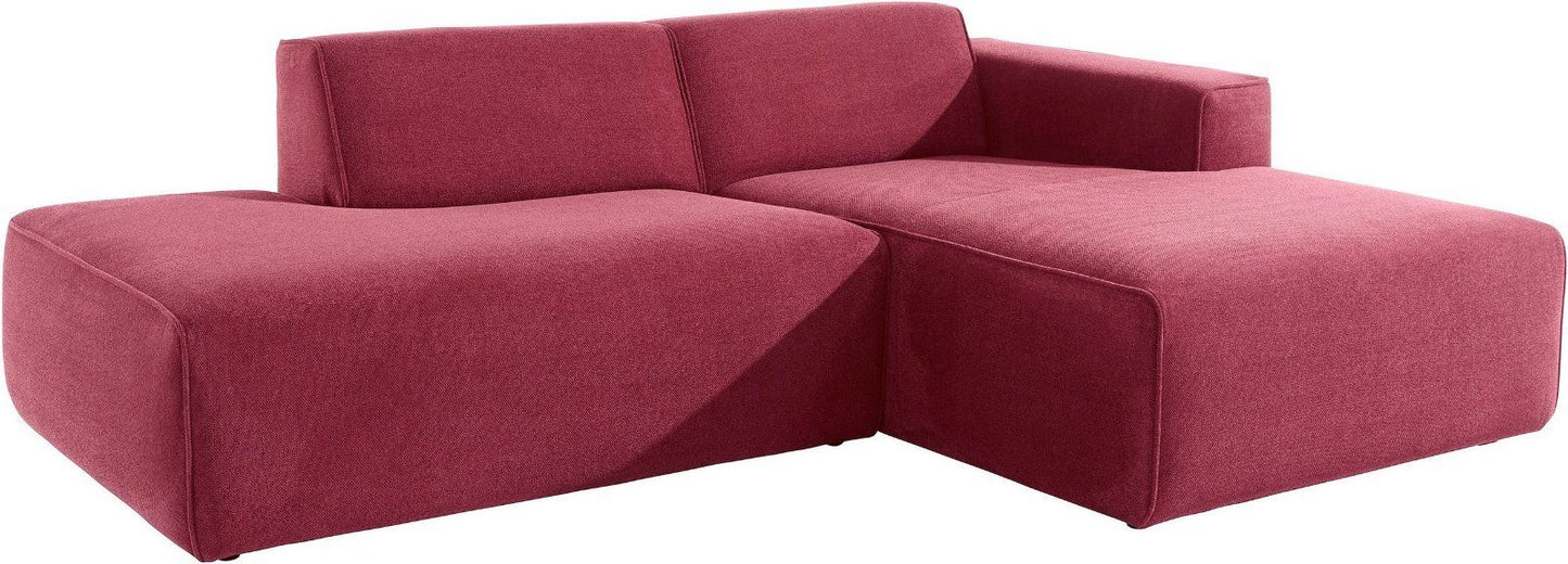 andas Ecksofa »Noord« Struktur Farbe: weinrot