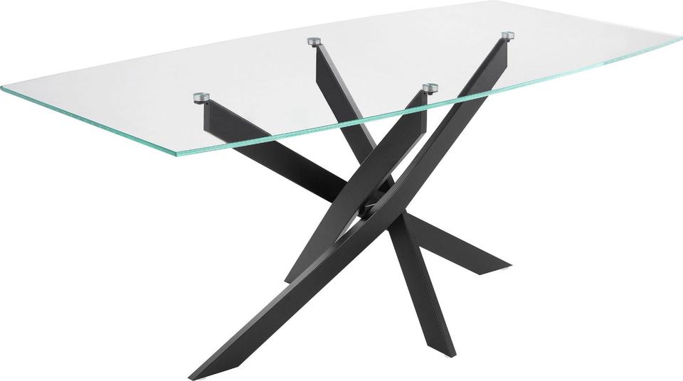 Esstisch / Glastisch »Kairi« 180x90cm mit Metallgestell