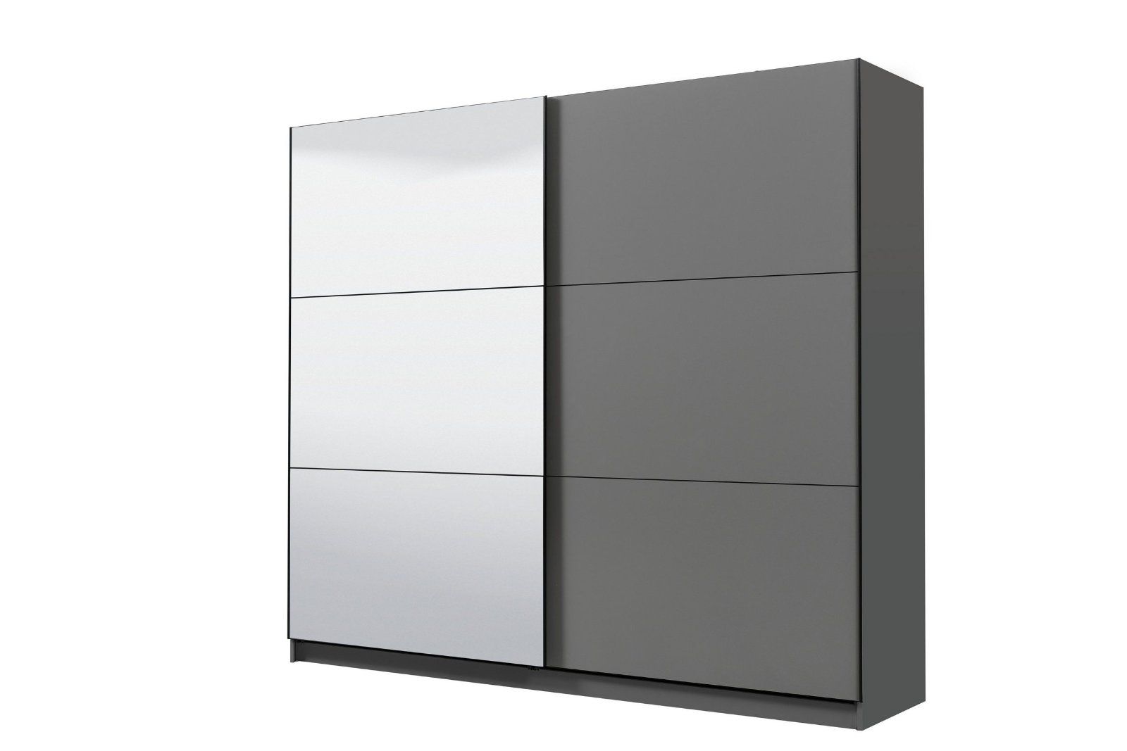 Schwebetürenschrank »Sierra« mit Spiegel in Graphite grau