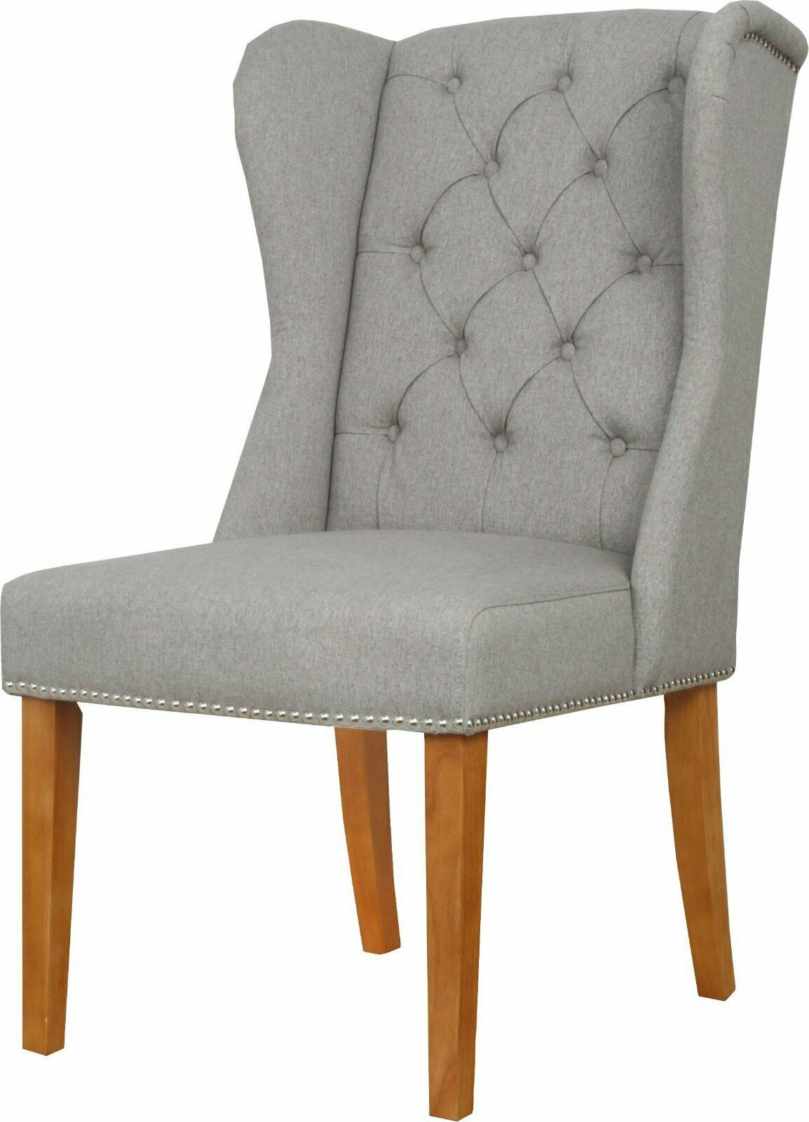 Home affaire Esszimmerstuhl »Liao« 2er Set in Feinstruktur-grau