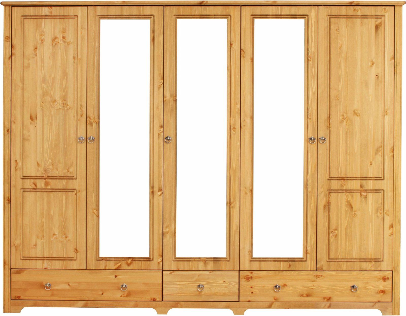 Home affaire Kleiderschrank »Hugo« Massivholz 5-trg