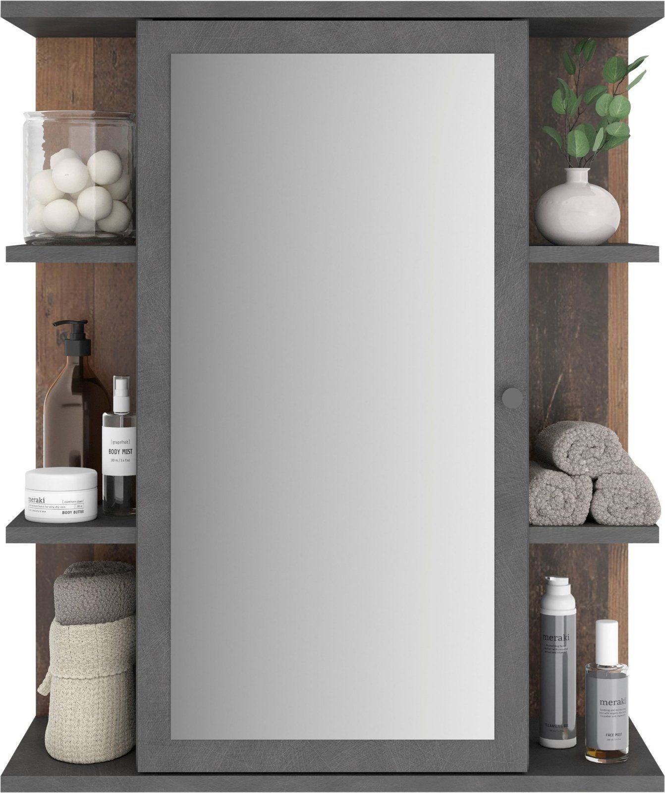 Spiegelschrank »Madoc« mit Tür in matera/old style dunkel