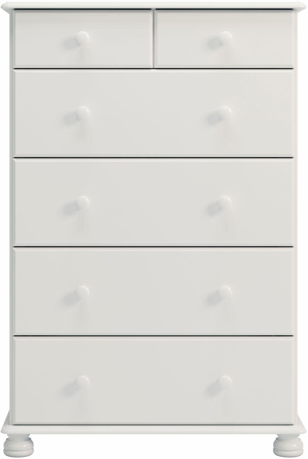 Home affaire Kommode »Richmond«, mit 6 Schubladen in Weiß