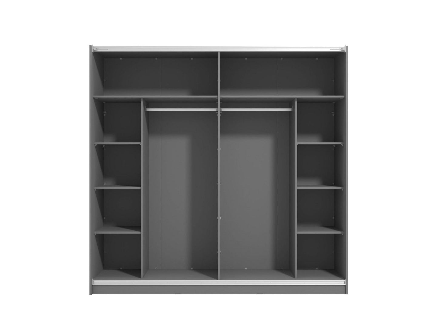 Schwebetürenschrank »Sierra« mit Spiegel in Graphite grau