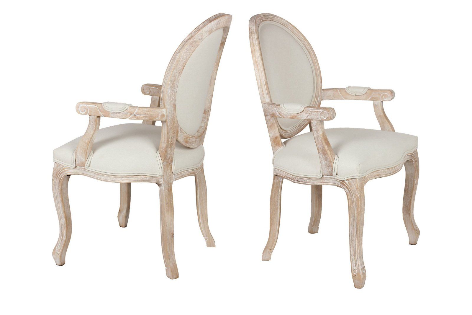 Home&Living Armlehnstuhl »Beatrix«, 8èr Set natur/creme