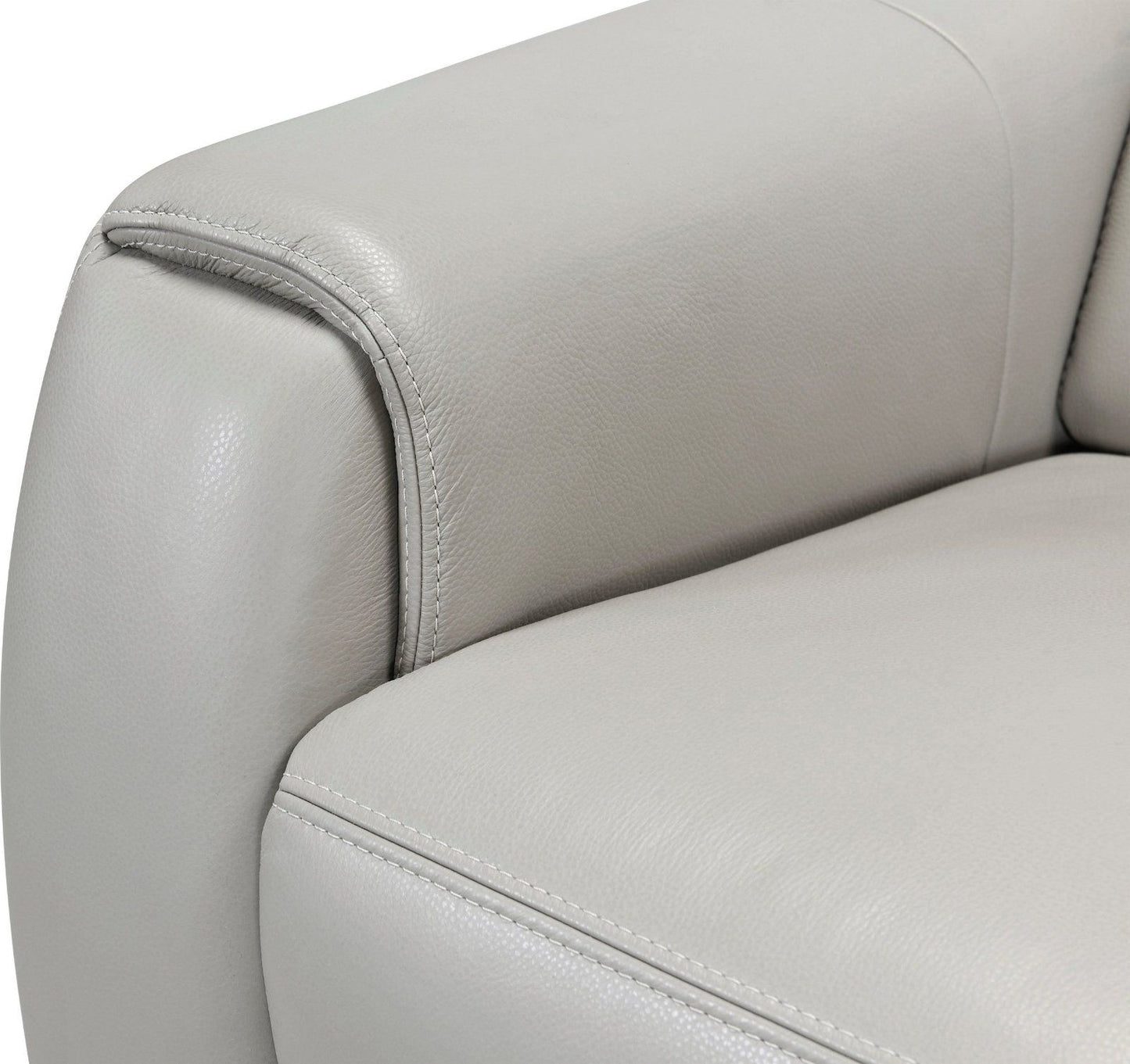 Places of Style Ecksofa Jameson mit Relaxfunktion Leder hellgrau