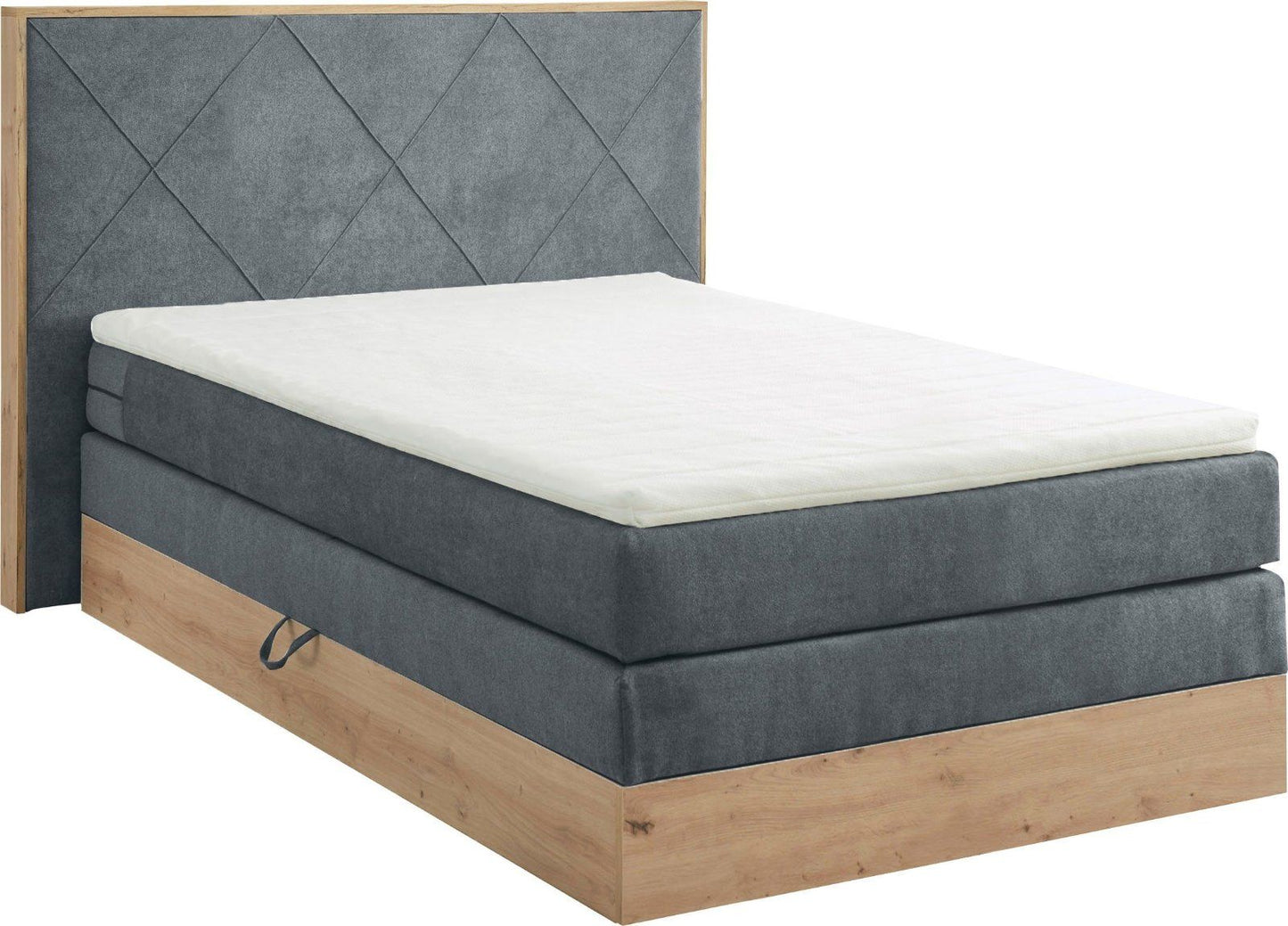 Boxspringbett Bellevue, inkl. Bettkasten und Topper 120x200cm