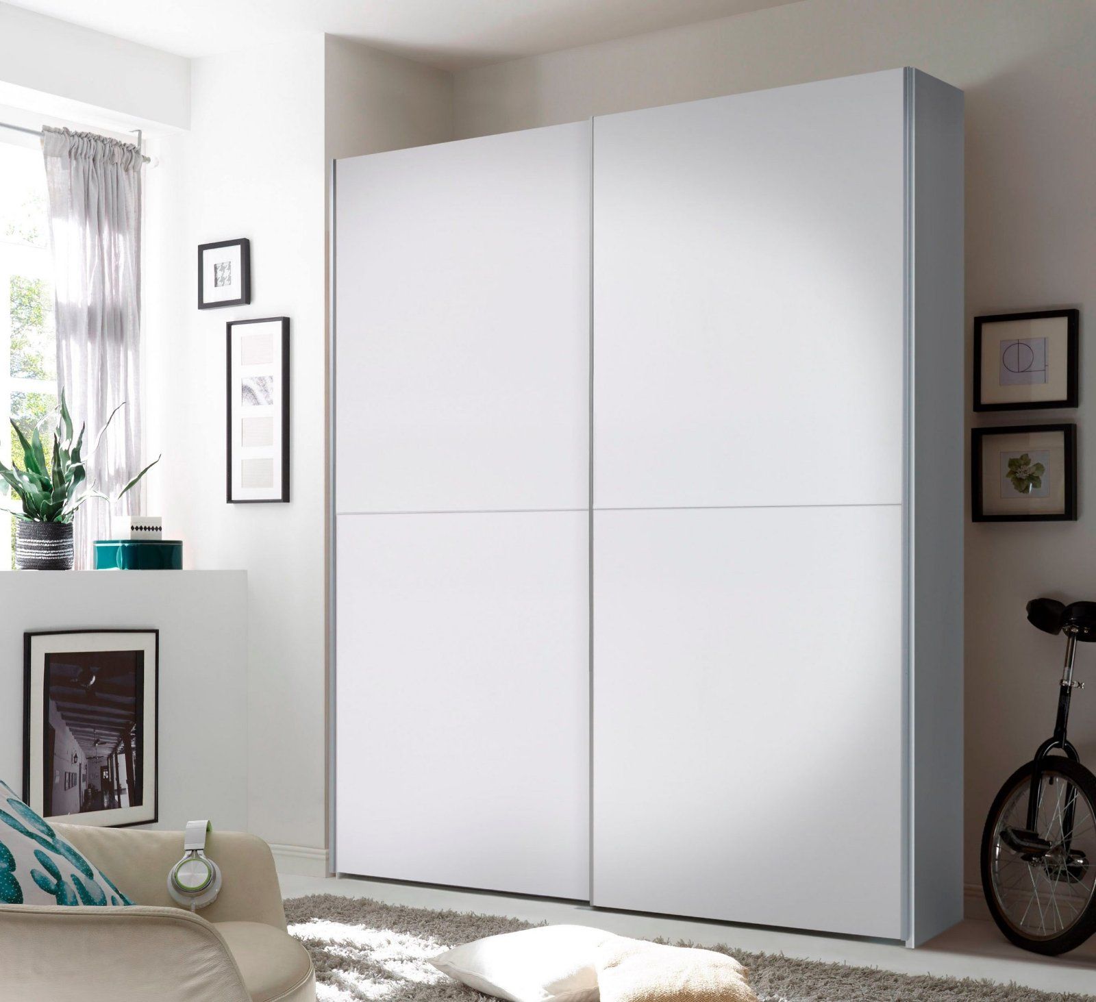 Schlafkontor Schwebetürenschrank in weiß