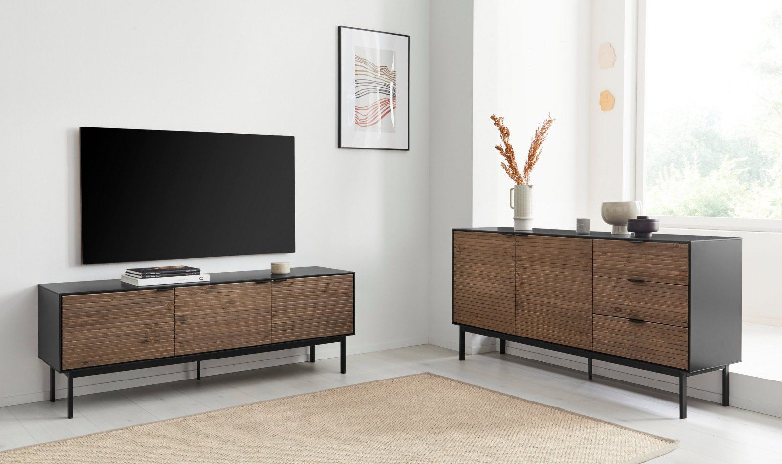 andas Lowboard SOMA, designed by Morten Georgsen, Massivholzfront