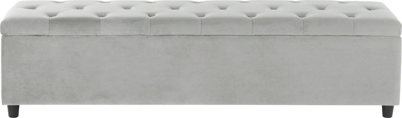 Bettbank Relaxy, gesteppt, mit Staufach 140cm grau