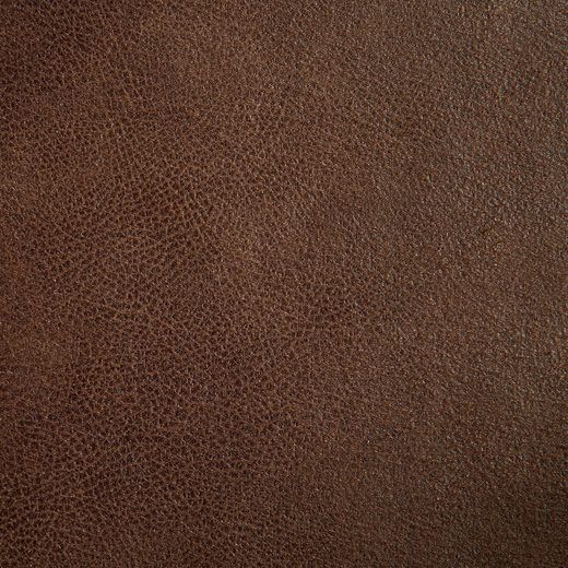 Ecksofa Pinto mit Hocker in Luxus-Microfaser Lederoptik braun