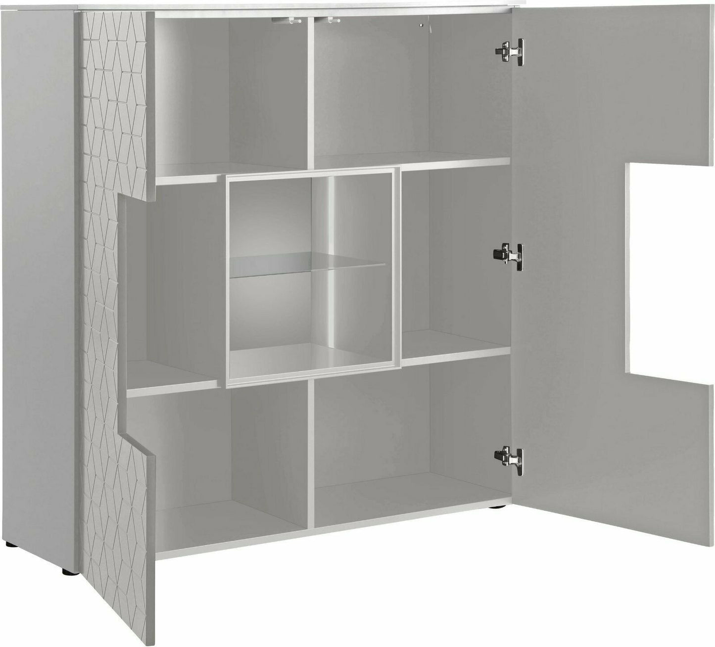 Villeroy & Boch Highboard »AMARA CARRÉ«, Lack light grey