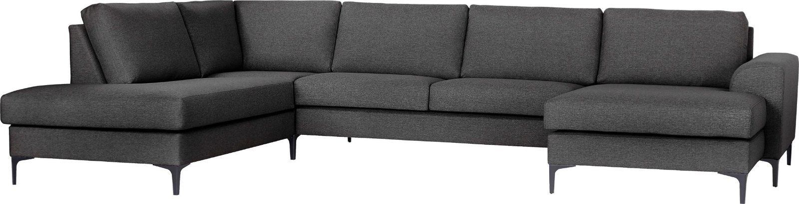 Wohnlandschaft »Henry«, mit Metallbeinen, in anthrazit