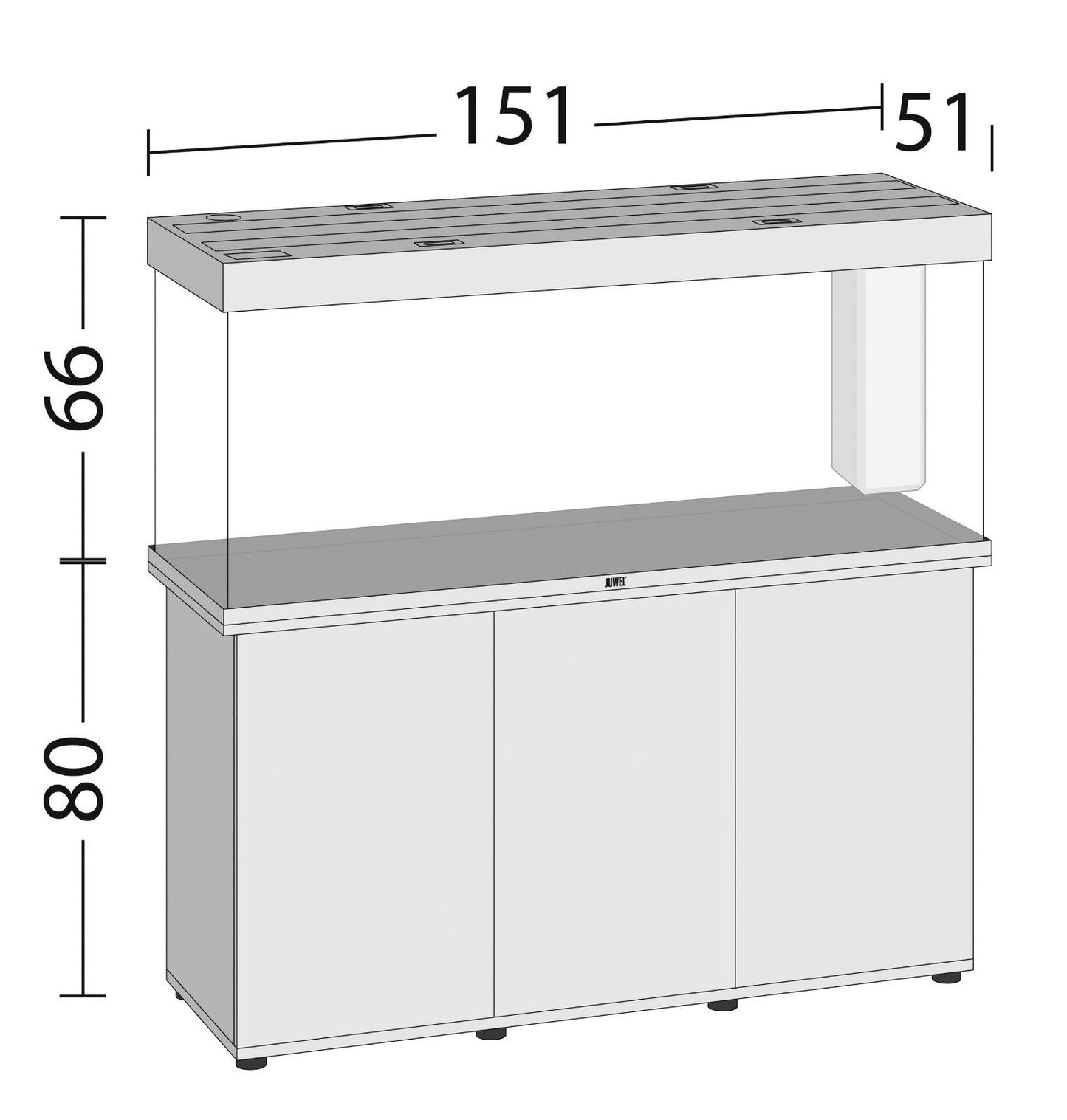 JUWEL AQUARIEN Aquarien-Set Rio 450 LED mit Unterschrank