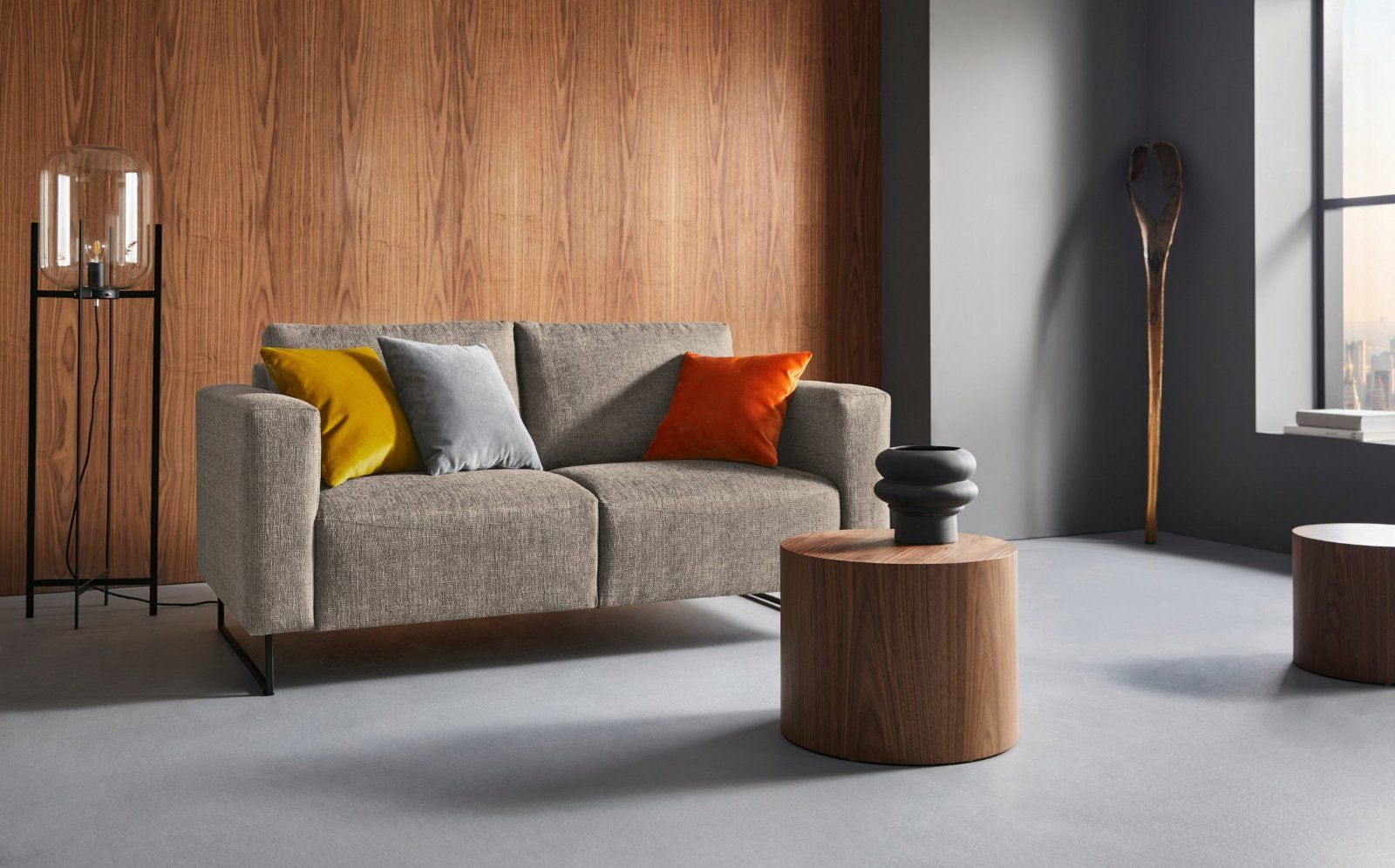 Places of Style 2-Sitzer »Jagger«, inkl Zierkissen in Samtoptik