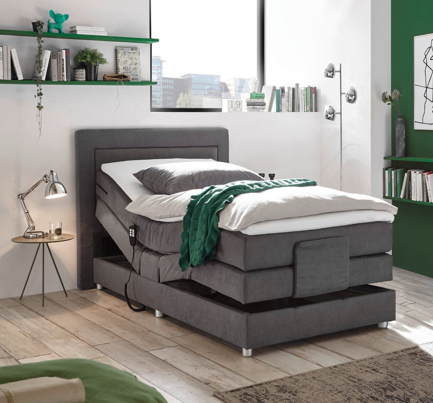 Boxspringbett »Saba 2«, inkl. Motor und Topper 100x200cm