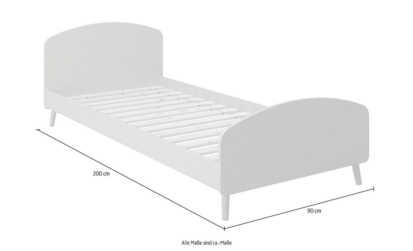 andas Bett GAIA,in skandinavischem Design Farbe Cool Mint
