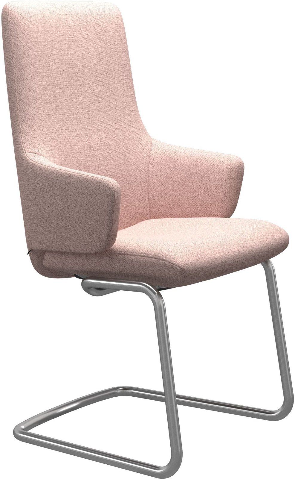 Stressless® Polsterstuhl Laurel, High Back mit Armlehne, Größe L, mit Beinen aus Stahl in Schwarz matt