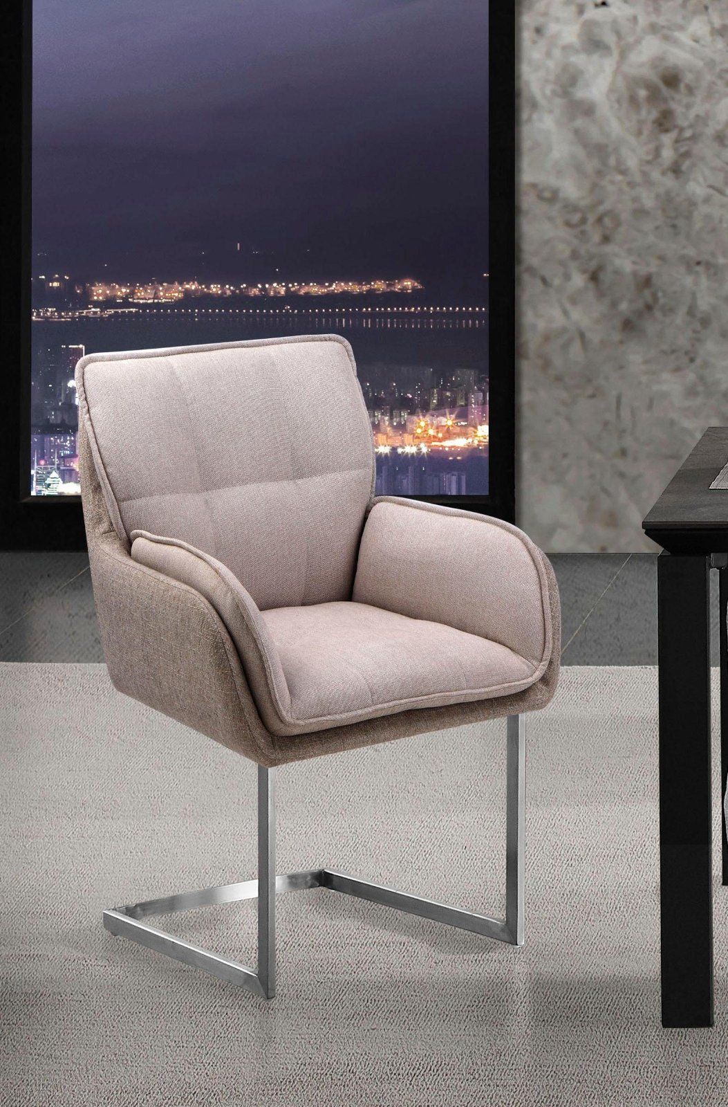 Places of Style 4er-Set Esszimmerstuhl Durham in cremefarben