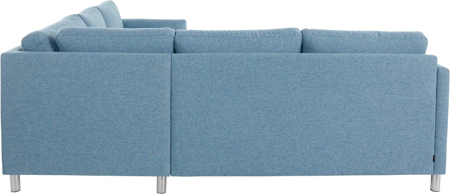 Ecksofa »Manlius«, mit Schlaffunktion, Struktur blau-grün