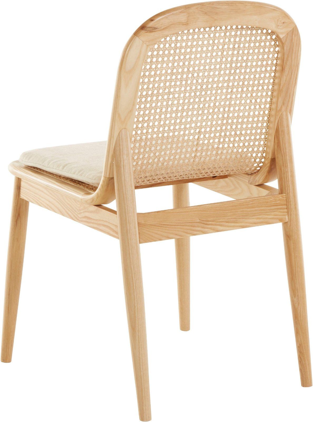 Essgruppe »Mavie« Set, 5-tlg Massivholz mit Rattaneinsatz