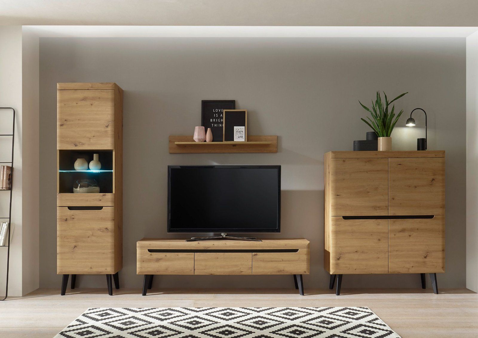 Wohnwand »Torge« 4-teilig Set im Skandinavischen Wohnstil