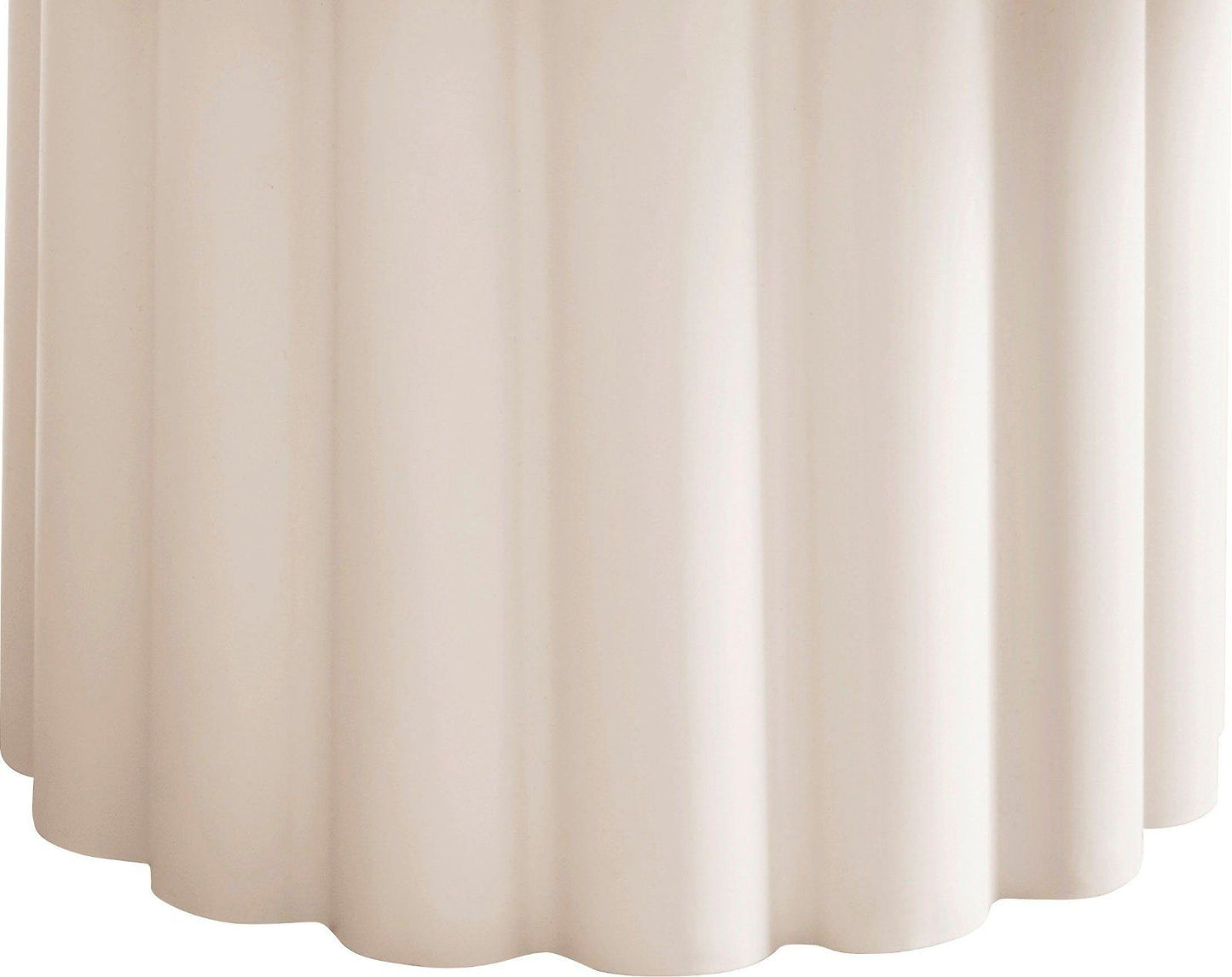 Couchtisch Shaye,Tischplatte aus Glas, Durchmesser 80 cm in creme