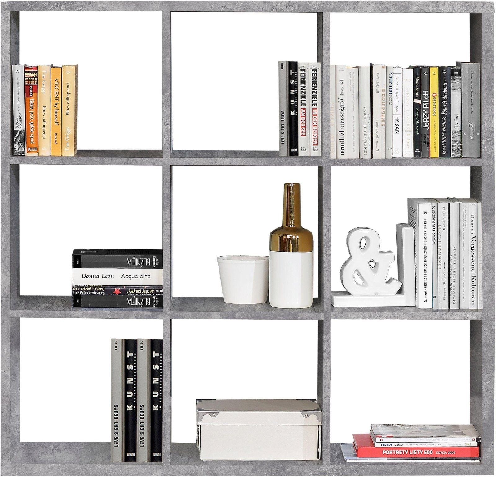 Standregal Mauro Farbe: Betonoptik Lichtgrau