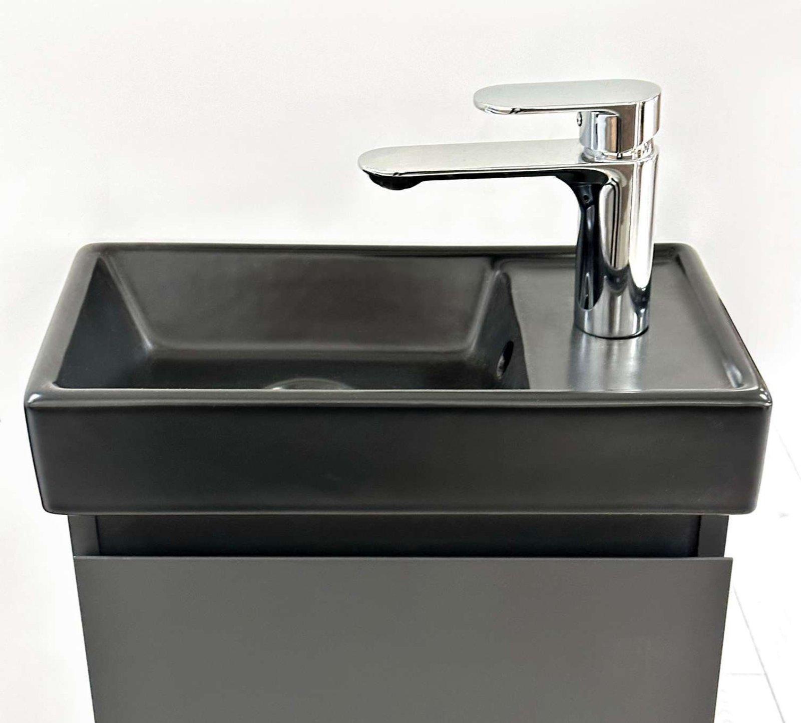 Waschtisch Mini Breite 40cm, mit Soft-Close-Funktion in graphite