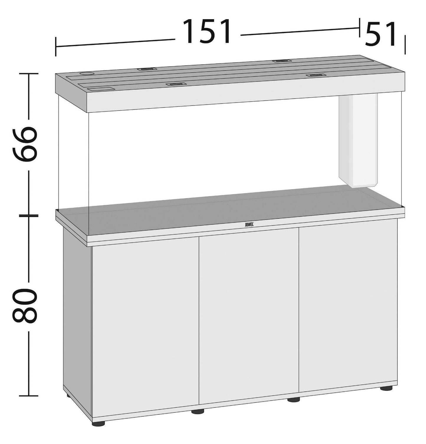 JUWEL AQUARIEN Aquarien-Set Rio 450 LED mit Unterschrank
