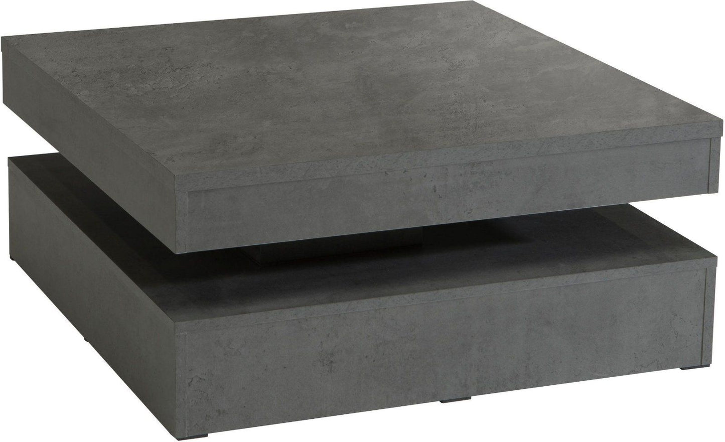 Couchtisch, mit drehbarer Tischplatte in beton dunkel