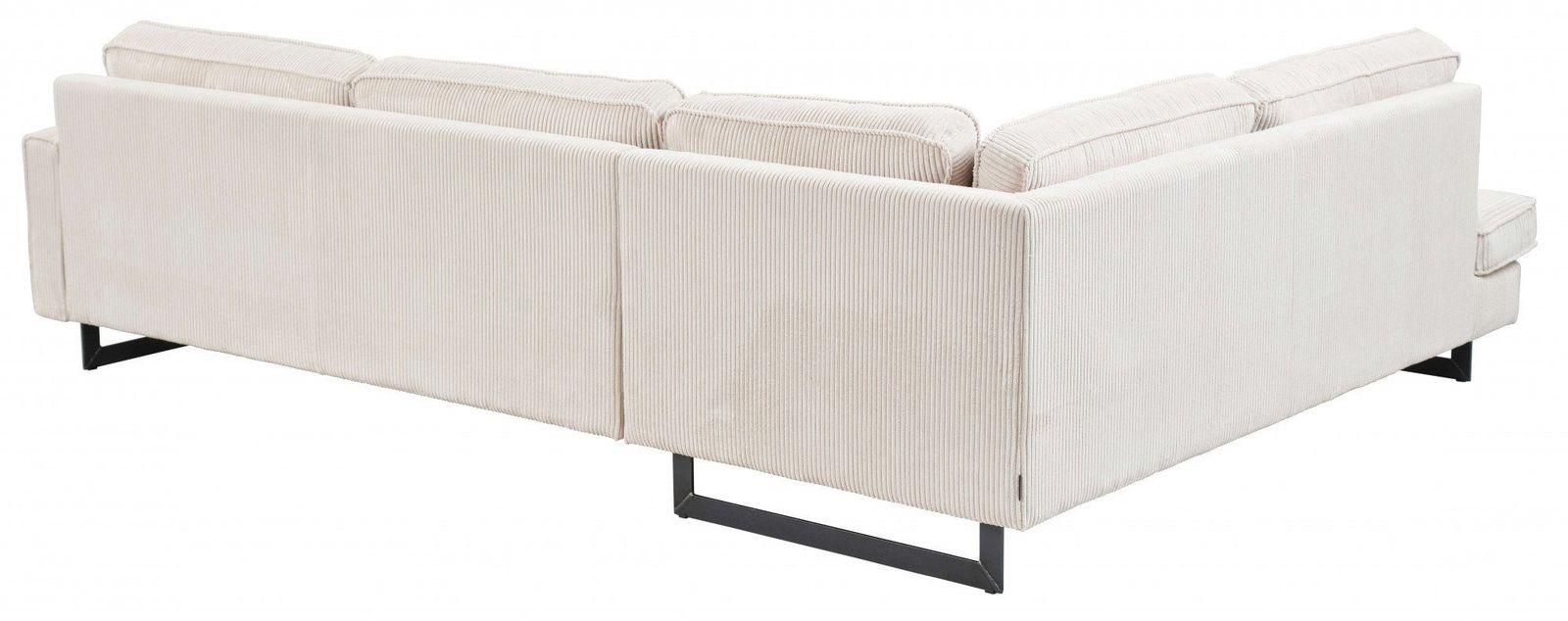 Places of Style Ecksofa Pinto, 290 cm in Cord creamfarben