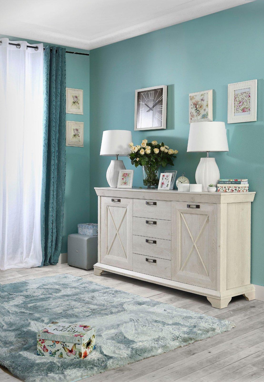Sideboard Kashmir in Pinia Weiss