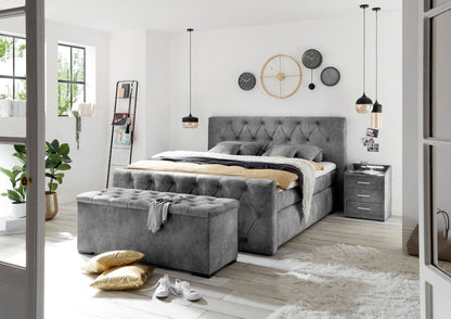 Bettbank »Hammonton«, inkl. Stauraum Farbe: grau-Infinity 15 grey