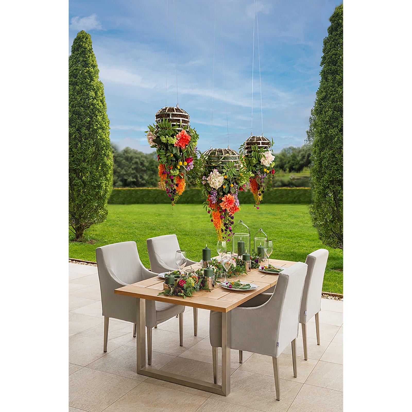 Polsterstuhl-Set VIGO, 4Stück für Outdoor geeignet,hellgrau