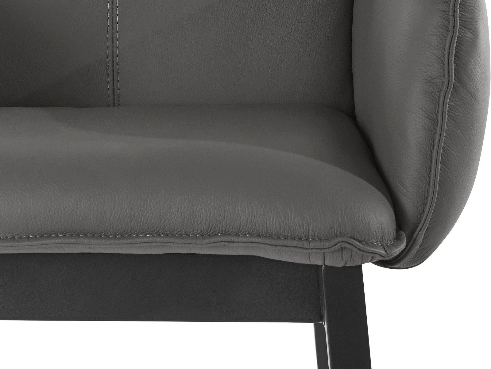 Armlehnstuhl Set 4 Stück von Home affaire in Leder anthrazit