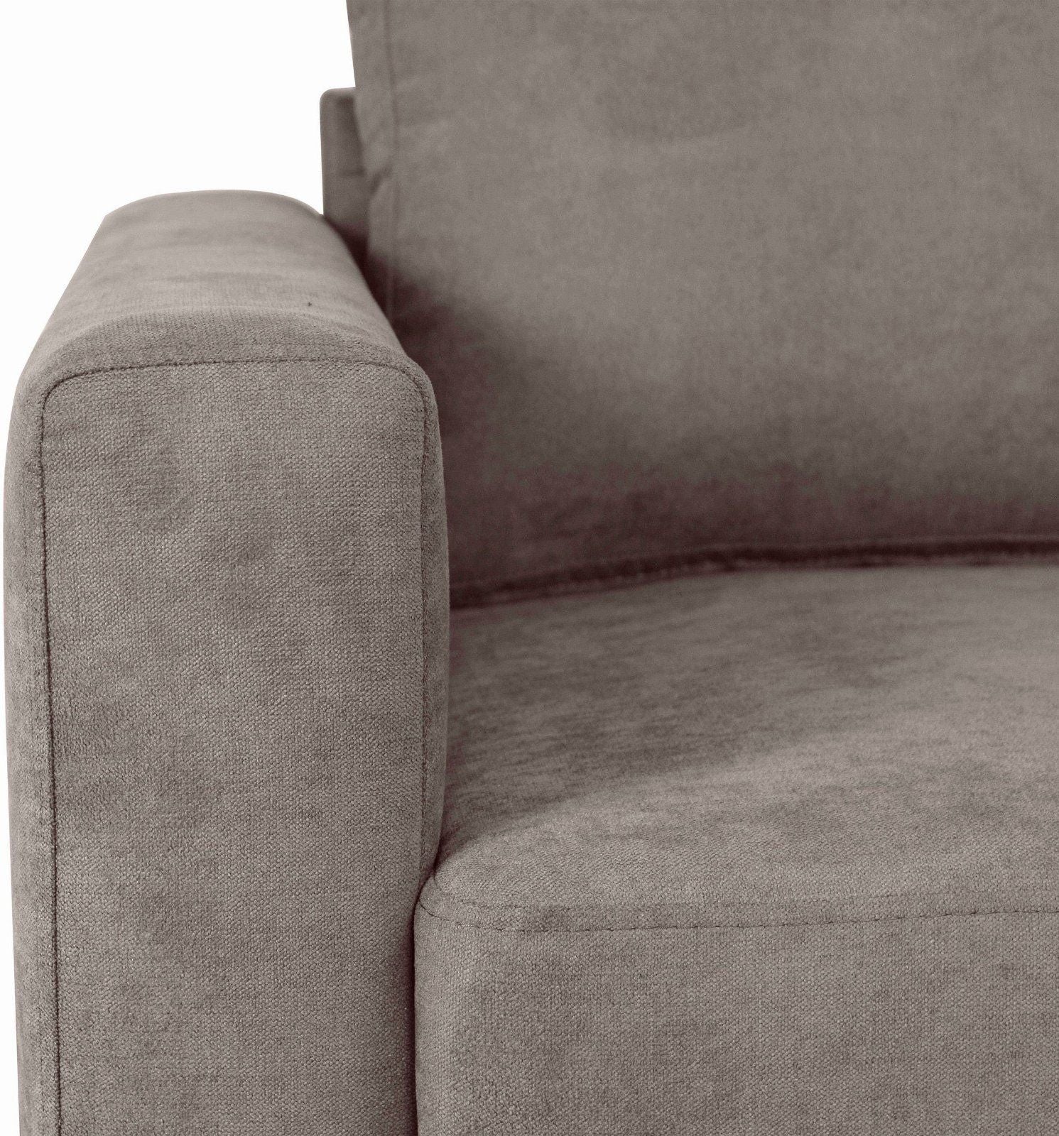 GEPADE Ecksofa Fabio, L-Form, beidseitig montierbar, Farbe: Taupe