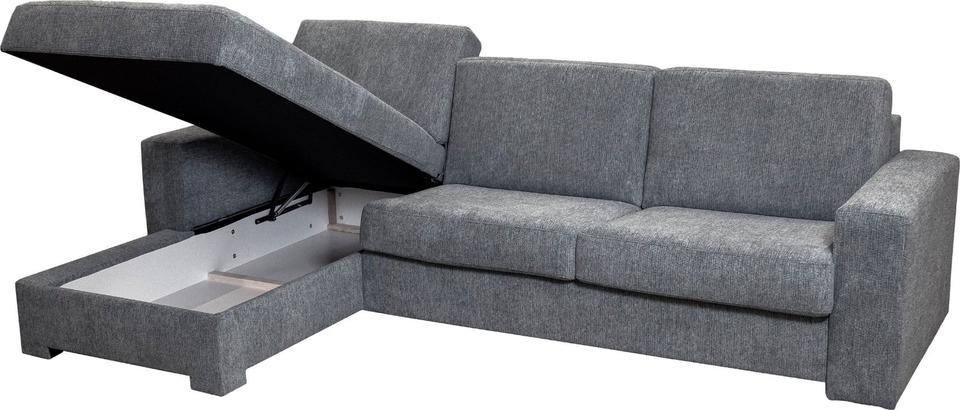 Ecksofa "Roma L" Dauerschlaffunktion, mit Unterfederung