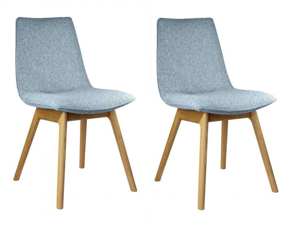Esszimmerstühle »Ramon« 4er-Set Webstoff hellblau