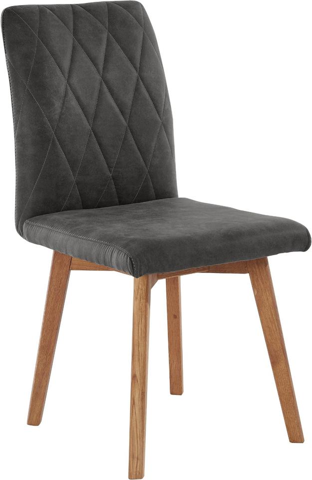 Esszimmerstuhl »Brest« 2er-Set Microfaser - Eiche Massivholz